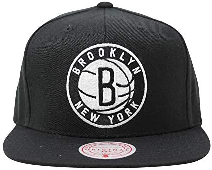Mitchell & Ness Brooklyn Nets Snapback Şapka Erkekler için-Siyah/Beyaz / Gri Alt-basketbol şapkası Erkekler için