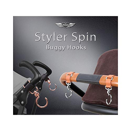 Manito Styler Spin Bebek Arabası Kancaları (Altın / Siyah)