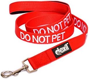 Dexil Limited DO NOT PET Kırmızı Renk Kodlu 2 4 6 Ayaklı Yastıklı Köpek Tasması, Köpeğinizin Başkalarını Önceden Uyararak Kazaları