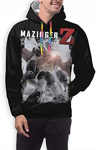 Anime Mazinger Z erkekler Hoodie klasik uzun kollu kazak ipli kazak Hoodies