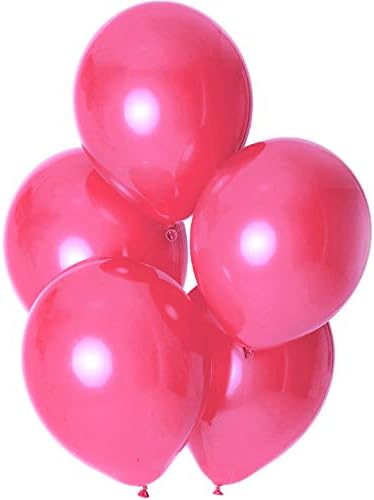Sıcak Pembe Balonlar, 50'li Paket, 12 inç Lateks Üstün Kaliteli Helyum ve Hava Katı Standart Renkler Kalın Balonlar Kemerler,