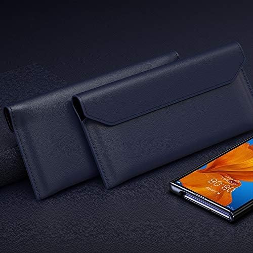 CHAJIJIAO Ultra Ince Kılıf ıçin Huawei Mate Xs / X Çanta Katlanabilir Hakiki Deri Iş Darbeye Yatay Flip Case Telefon arka kapak