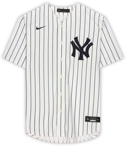 Çerçeveli Gleyber Torres New York Yankees İmzalı Beyaz Nike Replica Jersey - İmzalı MLB Formaları