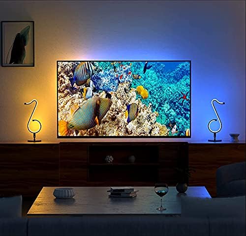 Gwendool RGB 210 modu duvar dekor lambası ile APP + uzaktan Contro, akıllı Bluetooth LED masa lambaları, dim 16 milyon renk