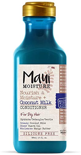 Maui Nem Besler ve Nem + Hindistan Cevizi Sütü Kremi Kıvırcık Saçları Nemlendirmek ve Çözmek için, Hafif Günlük Nemlendirici