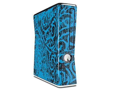 Klasör Karalamalar XBOX 360 Slim Dikey için Mavi Orta Çıkartma Stili Cilt