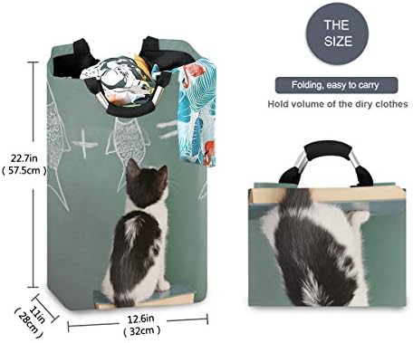 Çamaşır Sepeti Katlanabilir Kova Katlanır çamaşır sepeti Kedi Balık yıkama kutusu ev düzenleyici Kreş Depolama Bebek Sepeti