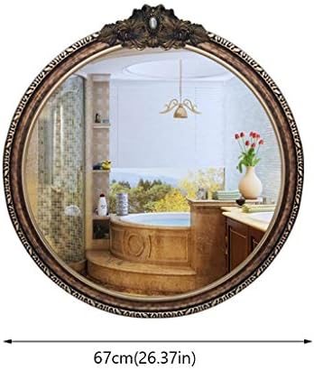 WXF Yuvarlak Aynalar için Duvar Dekor, duvara Monte Dekoratif Antika duvar aynası İskandinav Tarzı Yuvarlak Banyo Tuvalet Asılı