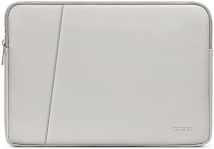 11 13 14 15 inç Evrensel Moda PU Deri Yumuşak Kol Çantası Darbeye Notebook Çantası Laptop Çantası (11-11. 6 inç,Gri)