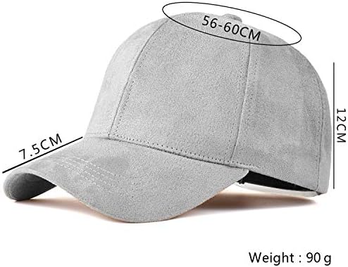 Andongnywell Klasik Faux Deri Süet beyzbol şapkası Kadife Baba Kapaklar Ayarlanabilir Rahat Düşük Profil Baba-Şapka