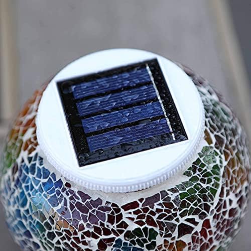 Joyathome Renk Değiştirme Güneş enerjili cam küre bahçe ışıkları güneş masa lambaları su geçirmez güneş Led gece lambası Bahçe