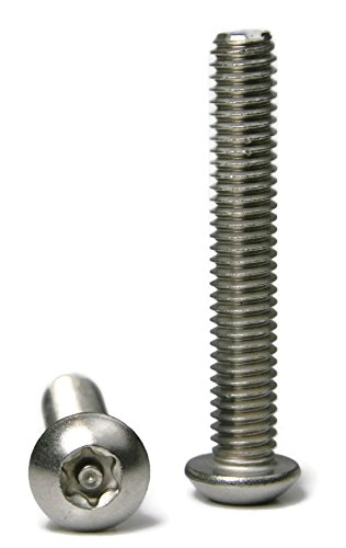 Torx w/Pin Kurcalamaya Dayanıklı Güvenlik T-27 Düğme Kapağı Vidası 18-8 Paslanmaz Çelik-1/4-20 x 2 Adet-1000