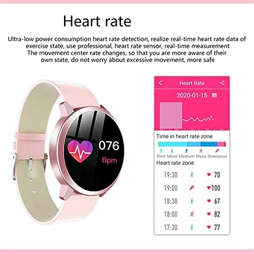 SHYPT Moda Kadın akıllı saat Su Geçirmez Kalp Hızı Kan Basıncı Monitörü akıllı saat Hediye Bayanlar için İzle Bilezik (Renk: