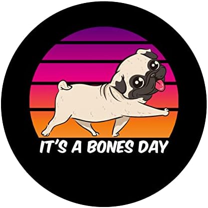 Bones or No Bones-Bu bir Bones Da Pug PopSockets Değiştirilebilir PopGrip