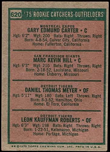 1975 Topps 620 Çaylak Yakalayıcılar-Dış Saha Oyuncuları Gary Carter / Marc Hill/Danny Meyer / Leon Roberts Kaplanları / Sergiler