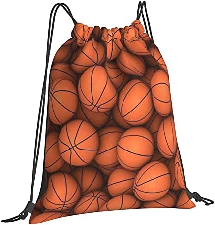 Basketbol Dikişsiz Desen İpli Çanta Spor Çantası seyahat sırt çantası Spor Yoga Sırt Çantası Kadın Erkek Çocuklar İçin 14 X