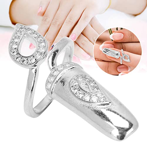 Parmak ucu, Tırnak Açma elmas taklidi Moda Hediyeler için ayarlanabilir (Gümüş yüzük parmağı)