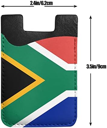 Cep Telefonu Cüzdanı, Telefonun Arkası için Güney Afrika Bayrağı Kart Tutucu Kredi Kartı Tutucusunda Yapışkan Çubuk Tüm Akıllı