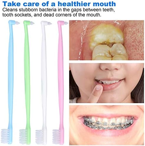 Tiny Diş Fırçası, Diş Fırçası Tutam Fırça Parantez Temizleme Taşınabilir Dört Renk ile Ev için Açık Seyahat için