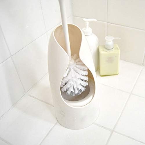 SOLOAD-HOO Klozet Fırçası Çevre Dostu Plastik Tuvalet Fırçası Kolay Saklama için Uzun Saplı Temizleme Fırçası ve Taban Seti