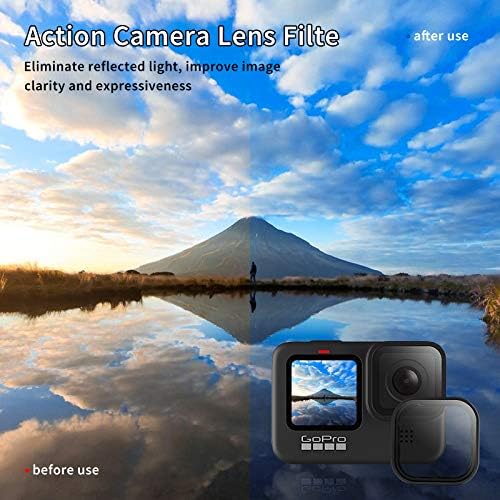 AFAITH CPL Filtre için Gopro Hero 9/10 Siyah, dairesel Polarize Filtre CPL Kamera Lens Filtre için GoPro Hero 9/10 Siyah
