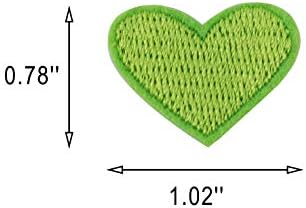 60 Parça Kalp Demir on Patch, Çeşitli Renkler 1 (25mm) Sevimli Mini Kalp Yamalar Giyim Ceketler Sırt Çantası Tamir Süslemeleri