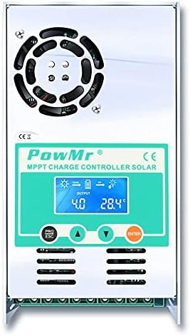 PowMr MPPT Solar Şarj Regülatörü 60 amp 48 V 36 V 24 V 12 V Oto - Max 160VDC Giriş LCD Arka için Bacalı Mühürlü Jel NiCd Lityum