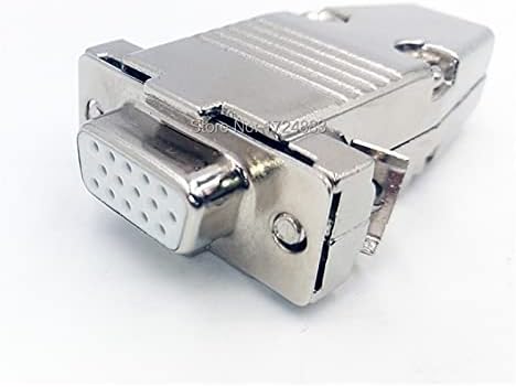 KAİOUZS Sigorta DB15 VGA 3 Satır Metal Bağlayıcı D Alt Fiş Altın Kaplama Pirinç kontaktör 15 pin Delik Port Soket Kadın Erkek