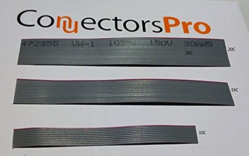 Pc Aksesuarları-Konnektörler Pro IDC Düz Şerit Kablo 0.635 mm (0.025) Pitch 20 Tel 20 İletkenler için 1.27 mm Bağlayıcı, 4-FT