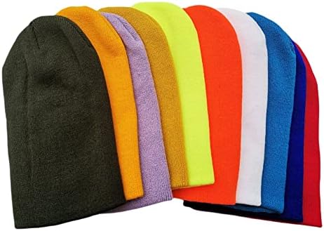 URMAGIC Unisex Örgü Manşet Bere Şapka Düz Renk Kış Sıcak Örme Kayak Kafatası Kap Erkekler Kadınlar ıçin Sıcak Nervürlü Örgü
