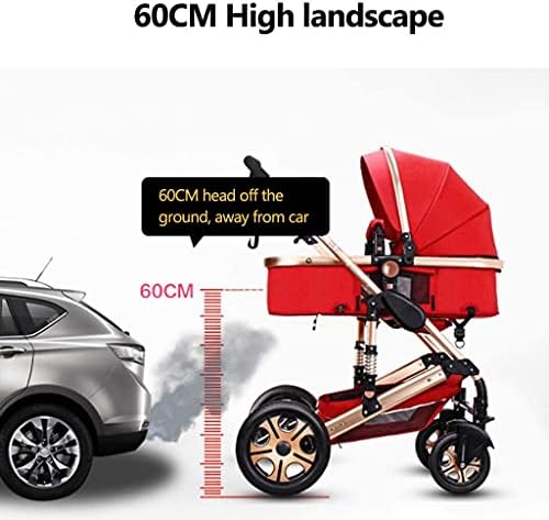 G-diş 3 in 1 Puset Arabası Bebek Arabası Pram Arabası Arabası, Seyahat Sistemi Bebek, Kompakt Cabrio Lüks Strollers (Renk: