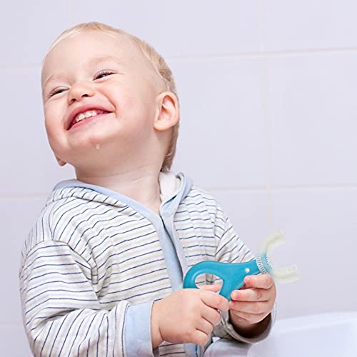 ZBRO Kids U Şekilli Diş Fırçası-Çocuk Yumuşak Silikon Diş Fırçası, 2-12 Yaş Arası Çocuklar için 360° Tüm Ağız Manuel Diş Fırçası,