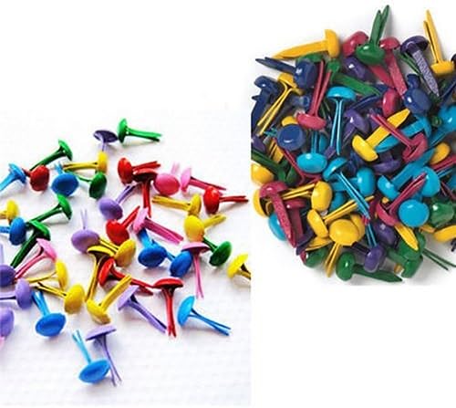 Polytree 100 Adet Mini Brads Renkli Kağıt Zanaat Damgalama Scrapbooking DIY Aracı Boyutu 4mm