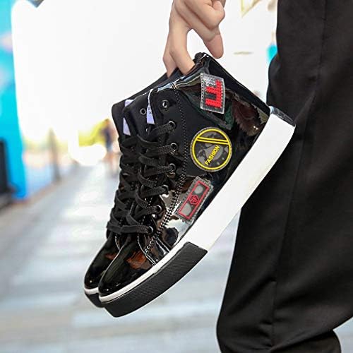Overmal Erkekler Koşu Ayakkabıları, Moda Rahat Yürüyüş Atletik Yürüyüş Spor Rahat Moda Nefes Sneakers Siyah
