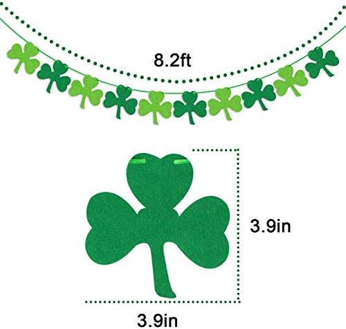 Yonca Çelenk Afiş-HAYIR DIY-Aziz Patrick Günü Afiş Süslemeleri-Aziz Patrick Günü Çelenk Süslemeleri-İrlanda Parti Malzemeleri-Yeşil