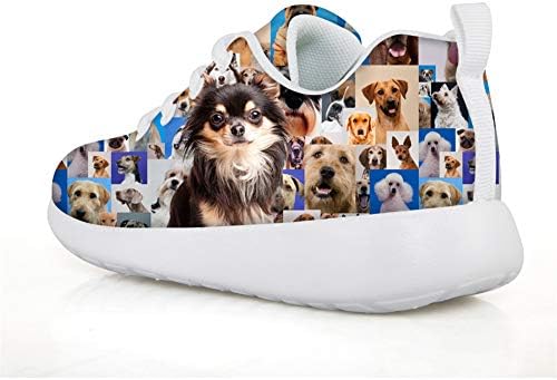 Çocuklar Sneakers Ultra Nefes Hava Mesh Spor Koşu yürüyüş ayakkabısı Köpekler Koleksiyonu Hayvan Baskı Kolay Yürüyüş Run Çiftleri