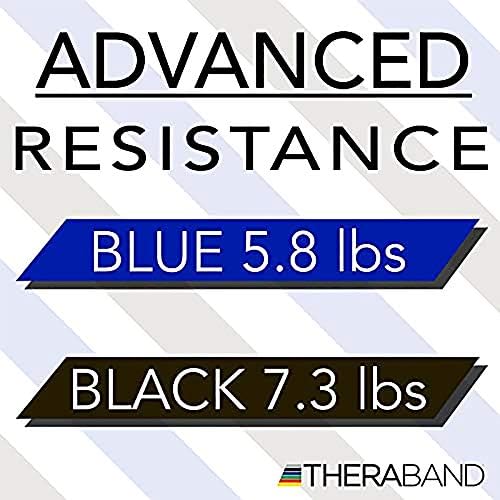 TheraBand Direnç Bandı Seti, Üst ve Alt Vücut ve Çekirdek Egzersizi için Profesyonel Lateks Elastik Bantlar, Fizik Tedavi,
