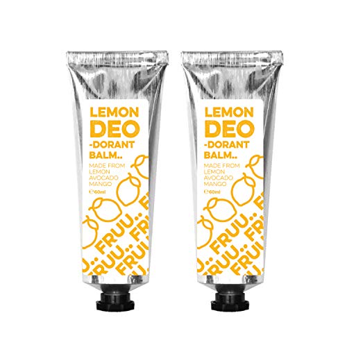 FRUU.. Limon Deodorantı Tüm Gün Doğal Koruma Deodorant Balsamı Combo, Hindistan Cevizi, Avokado Ve Mango'dan Yapılmış, Hassas