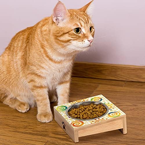 Kedi maması kaseleri Kaymaz Köpek Çanak Pet gıda kaseleri Mavi Soyut Teknoloji Sığ Kedi su kasesi Kedi Besleme Geniş Kase Pet