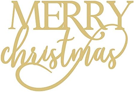 Kelime Merry Christmas Kesme Bitmemiş Ahşap Noel Tatili Mevsimsel Kapı Askı MDF Şekil Tuval Tarzı 4 (24)