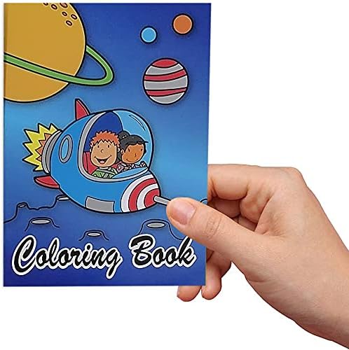 Çocuklar için ArtCreativity Uzay Boyama Kitapları, 12, 5 x 7 İnç Küçük Renkli Kitapçıklar Seti, Eğlenceli Muamele Ödülleri,