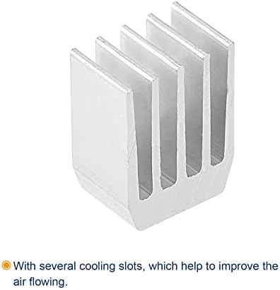 MECCANIXITY elektronik ısı dağılımı soğutucu alüminyum soğutucu 6x9x12mm CPU gümüş Ton Paketi 20
