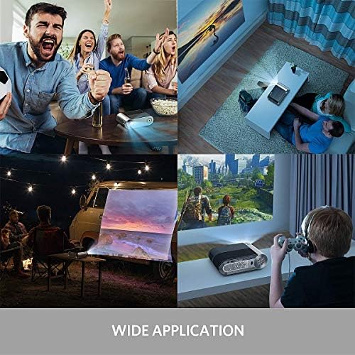 Vamvo Açık Film Sistemi-Açık Kapalı Projektör Ekran Standı ile Katlanabilir Taşınabilir 100 İnç L4200 ile Taşınabilir Video