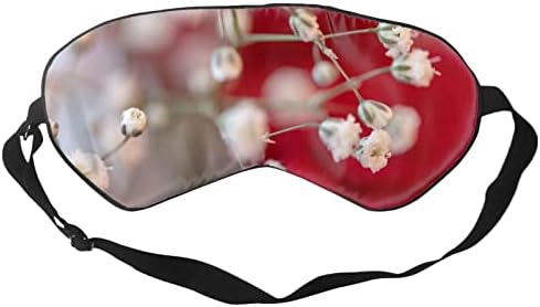 Beyaz-Çiçekler Rahat Körü Körüne Göz Maskesi Ayarlanabilir, uyku Maskesi için Kadın Erkek, Yatıştırır Kuru Gözler 99 % Blockout