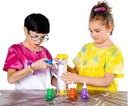 Çocuklar ve Yetişkinler için Kravat Boya Kiti, Toksik Olmayan Kolay DIY Kravat Boya Parti Kiti ile 6 Renkler, bir Yardımcı