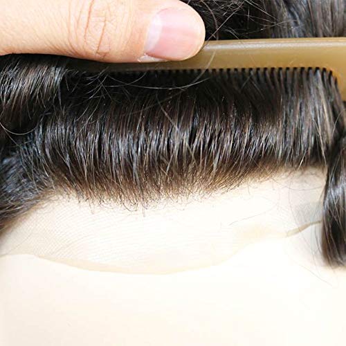 İnsan Saç Peruk PU Peruk Hairpieces İle Erkekler İçin fransız dantel Hint Doğal Remy Saç 6 inç Erkek Peruk Kapatma için Adam