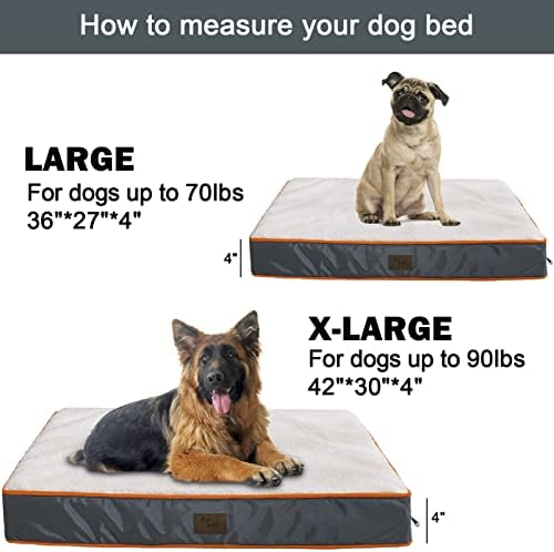 Kuyruk Hikayeleri Büyük Köpekler için Büyük köpek yatakları, Ortopedik köpek yatakları Çıkarılabilir Yıkanabilir Kapaklı Su