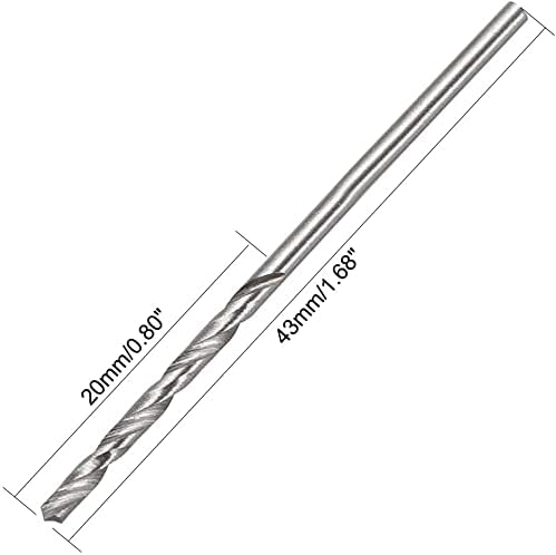 EuısdanAA 1.7 mm Büküm Matkap Yüksek Hız Çelik Bit HSS-4241 için Çelik, alüminyum Alaşım 10 adet (Broca helicoidal de 1,7 mm