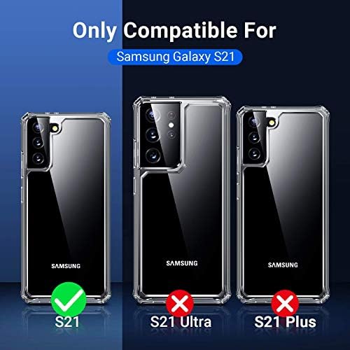 VANMASS [Askeri Sınıf Anti-Damla] Samsung Galaxy S21 5G Kılıf için Tasarlanmış 6.2 [Optik Araştırma Temizle Malzeme] İnce Telefon