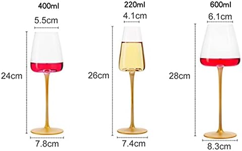 Su Şişeleri 2 ADET Bordo Bordo Kadeh Prim Kristal El Üflemeli Şampanya Tadımı Fincan (Kapasite : 2 ADET, renk: 220 ml)